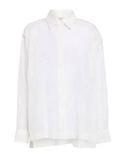 Peserico Woman Shirt White Size 6 Cotton, Silk