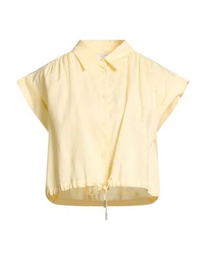 Peserico Woman Shirt Yellow Size 6 Cotton