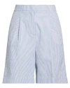 Peserico Woman Shorts & Bermuda Shorts Azure Size 12 Cotton, Elastane In Blue