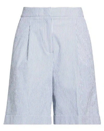 Peserico Woman Shorts & Bermuda Shorts Azure Size 12 Cotton, Elastane In Blue