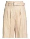 Peserico Woman Shorts & Bermuda Shorts Beige Size 10 Polyester, Cotton In Neutral