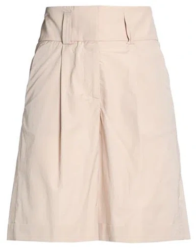 Peserico Woman Shorts & Bermuda Shorts Beige Size 6 Cotton, Polyester In Neutral