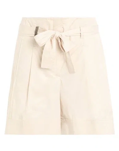 Peserico Woman Shorts & Bermuda Shorts Beige Size 8 Cotton, Elastane In Neutral