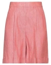 Peserico Woman Shorts & Bermuda Shorts Brick Size 2 Linen In Red