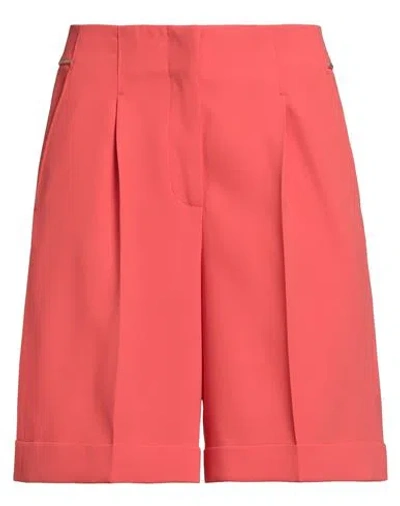 Peserico Woman Shorts & Bermuda Shorts Coral Size 6 Polyester In Red