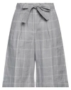 Peserico Woman Shorts & Bermuda Shorts Grey Size 4 Linen