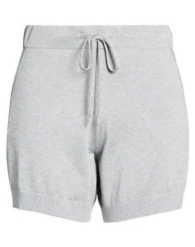 Peserico Woman Shorts & Bermuda Shorts Grey Size 6 Cotton, Viscose, Polyester In Gray