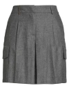 Peserico Woman Shorts & Bermuda Shorts Grey Size 6 Viscose, Wool In Gray