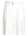 Peserico Woman Shorts & Bermuda Shorts Ivory Size 6 Polyester, Cotton In Ivory