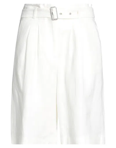 Peserico Woman Shorts & Bermuda Shorts Ivory Size 6 Polyester, Cotton