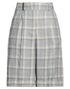 Peserico Woman Shorts & Bermuda Shorts Light Blue Size 10 Linen In Blue