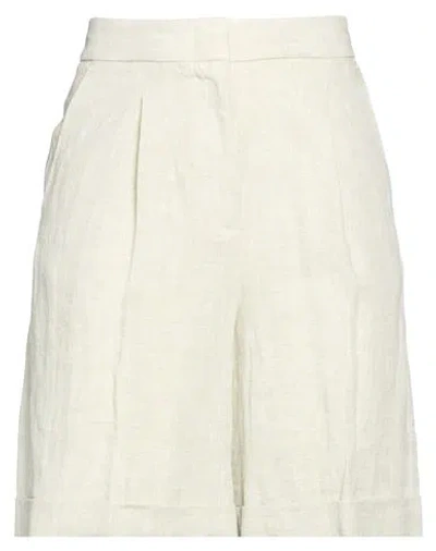 Peserico Woman Shorts & Bermuda Shorts Light Green Size 8 Linen In Neutral