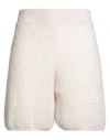 Peserico Woman Shorts & Bermuda Shorts Light Pink Size 6 Alpaca Wool, Polyamide, Merino Wool In Neutral