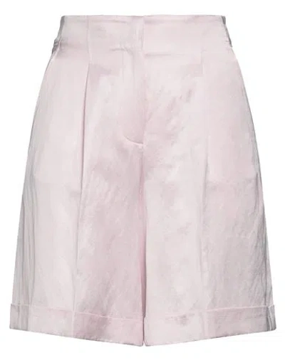 Peserico Woman Shorts & Bermuda Shorts Light Pink Size 6 Viscose, Linen, Cotton