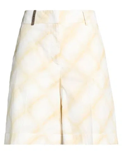 Peserico Woman Shorts & Bermuda Shorts Marigold Size 6 Cotton In Neutral