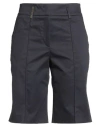 Peserico Woman Shorts & Bermuda Shorts Navy Size 6 Cotton, Elastane In Blue