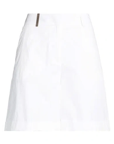 Peserico Woman Shorts & Bermuda Shorts Off White Size 8 Cotton, Elastane