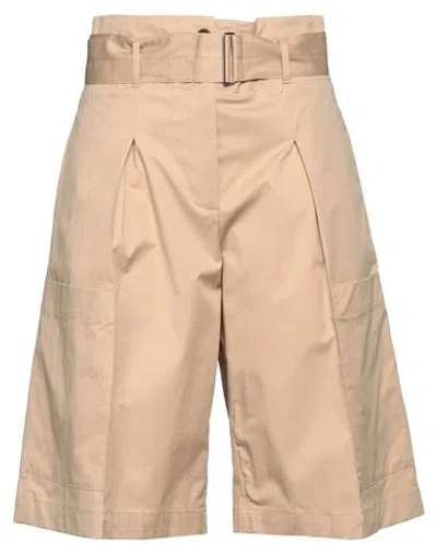 Peserico Woman Shorts & Bermuda Shorts Sand Size 4 Cotton, Elastane In Beige