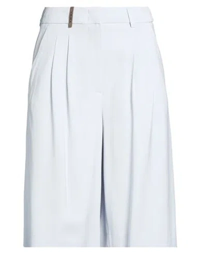 Peserico Woman Shorts & Bermuda Shorts Sky Blue Size 6 Viscose, Elastane