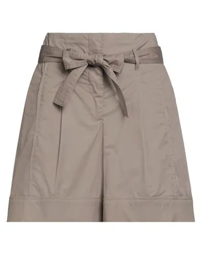 Peserico Woman Shorts & Bermuda Shorts Taupe Size 4 Cotton, Elastane In Brown