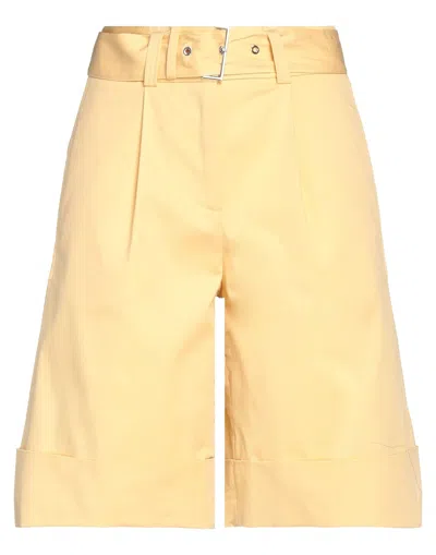 Peserico Woman Shorts & Bermuda Shorts Yellow Size 10 Cotton, Elastane