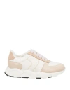 Peserico Woman Sneakers White Size 7 Leather, Textile Fibers In White