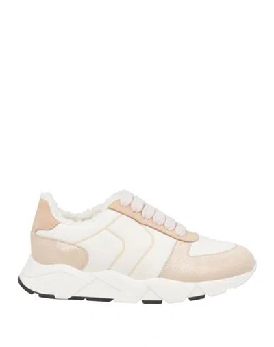 Peserico Woman Sneakers White Size 7 Leather, Textile Fibers