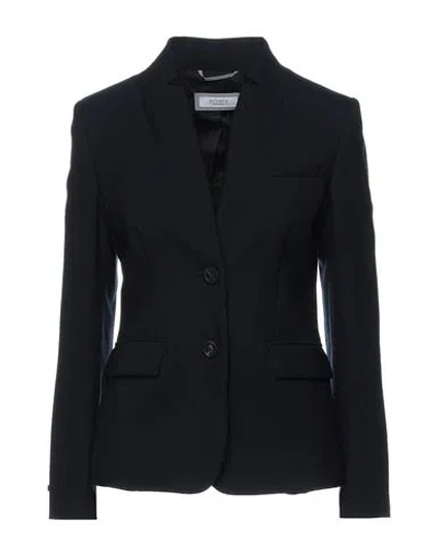 Peserico Woman Suit Jacket Midnight Blue Size 12 Virgin Wool, Elastane