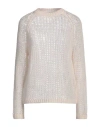 Peserico Woman Sweater Beige Size 6 Viscose, Polyester, Alpaca Wool, Polyamide, Virgin Wool In Orange