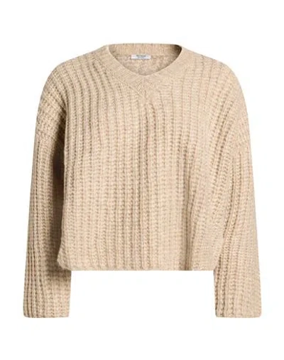 Peserico Woman Sweater Beige Size 0 Alpaca Wool, Virgin Wool, Polyamide In Neutral