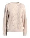 Peserico Woman Sweater Beige Size 2 Polyamide, Alpaca Wool, Merino Wool, Cashmere, Silk