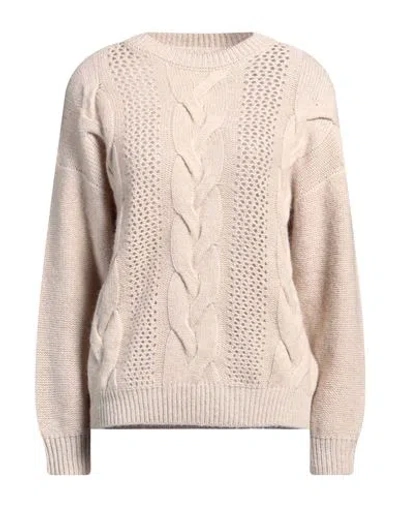 Peserico Woman Sweater Beige Size 2 Polyamide, Alpaca Wool, Merino Wool, Cashmere, Silk