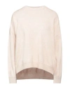 Peserico Woman Sweater Beige Size 8 Virgin Wool, Silk, Cashmere, Metallic Fiber