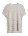 Peserico Woman Sweater Beige Size 14 Linen, Polyester In Beige