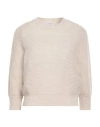 Peserico Woman Sweater Beige Size 14 Polyamide, Virgin Wool, Alpaca Wool, Polyester