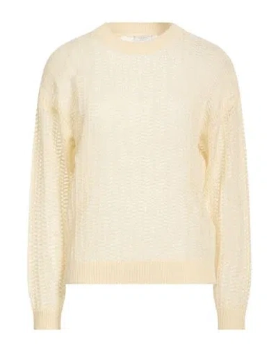 Peserico Woman Sweater Beige Size 6 Alpaca Wool, Polyamide, Virgin Wool, Polyester In Yellow