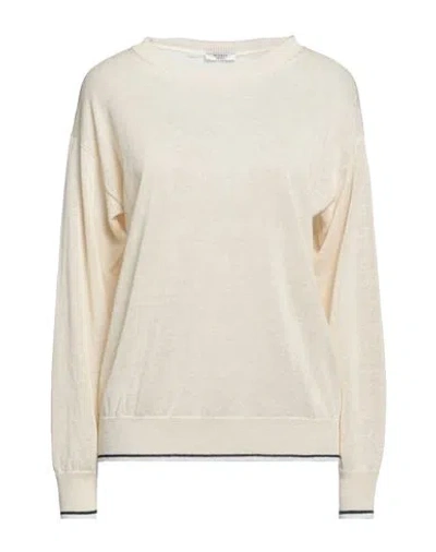 Peserico Woman Sweater Beige Size 6 Linen, Cotton