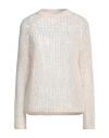 Peserico Woman Sweater Beige Size 6 Viscose, Polyester, Alpaca Wool, Polyamide, Virgin Wool In Beige