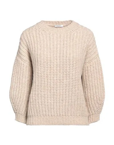 PESERICO PESERICO WOMAN SWEATER BEIGE SIZE 8 ALPACA WOOL, VIRGIN WOOL, POLYAMIDE 