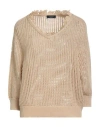 Peserico Woman Sweater Beige Size 8 Cotton, Polyester In Brown