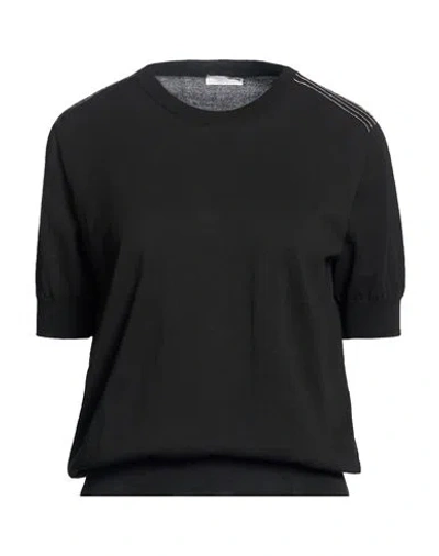 Peserico Woman Sweater Black Size 10 Cotton