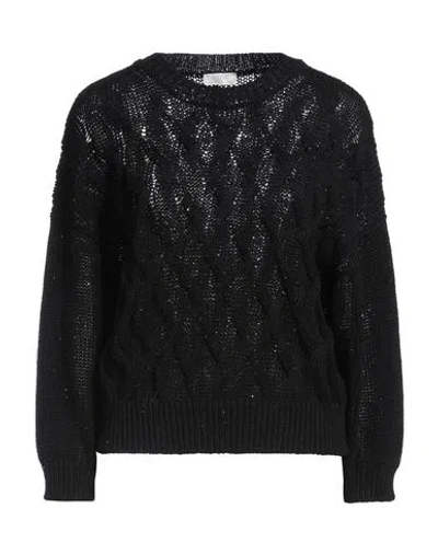 Peserico Woman Sweater Black Size 10 Cotton, Elastane