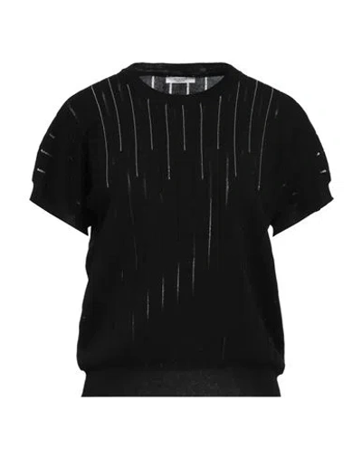 Peserico Woman Sweater Black Size 8 Cotton