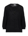 Peserico Woman Sweater Black Size 8 Cotton, Polyester In Black