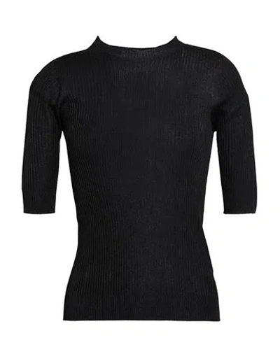 Peserico Woman Sweater Black Size 8 Viscose, Polyester In Black