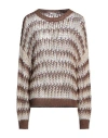 Peserico Open Knit Sweater In Brown