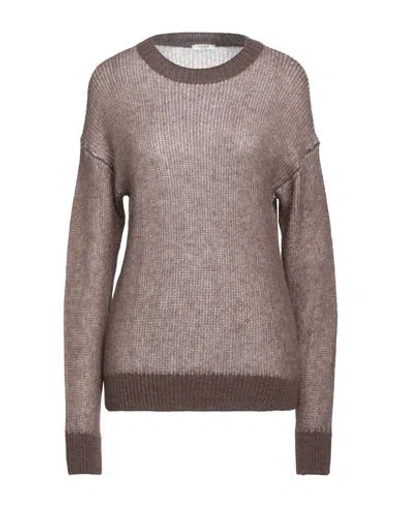 Peserico Woman Sweater Brown Size 6 Baby Alpaca Wool, Polyamide, Virgin Wool In Brown