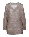 Peserico Woman Sweater Brown Size 6 Linen, Polyester In Brown