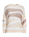 Peserico Open Knit Sweater In Neutral