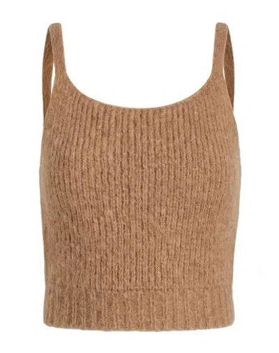 Peserico Woman Sweater Camel Size 6 Alpaca Wool, Wool, Polyamide In Multi